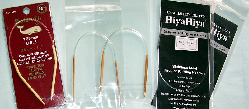 Un assortimento di ferri circolari extracorti