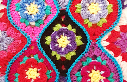 Moroccan Garden di Crayons Crochet: modello di coperta per regalo di Natale
