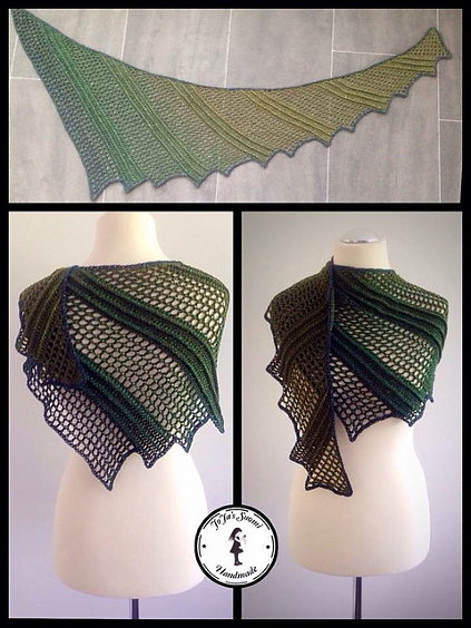 Lizard di Jasmin Räsänen: modello di scialle per Natale