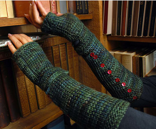 Guanti senza dita all'uncinetto tunisino