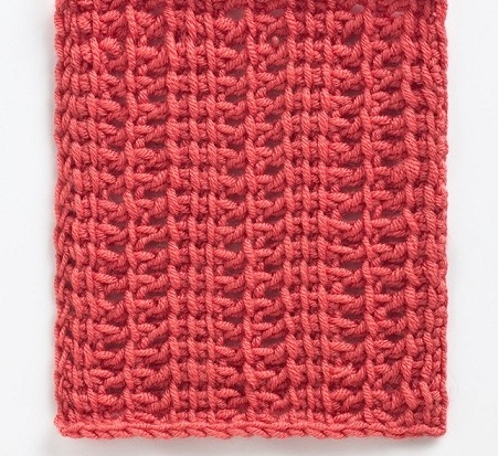 Campione di uno dei punti del dizionario di Uncinetto Tunisino di Mani di fata