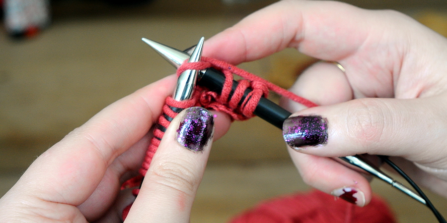 Lavorazione English con i ferri circolari