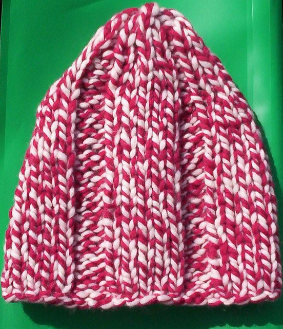berretto facile a maglia a coste