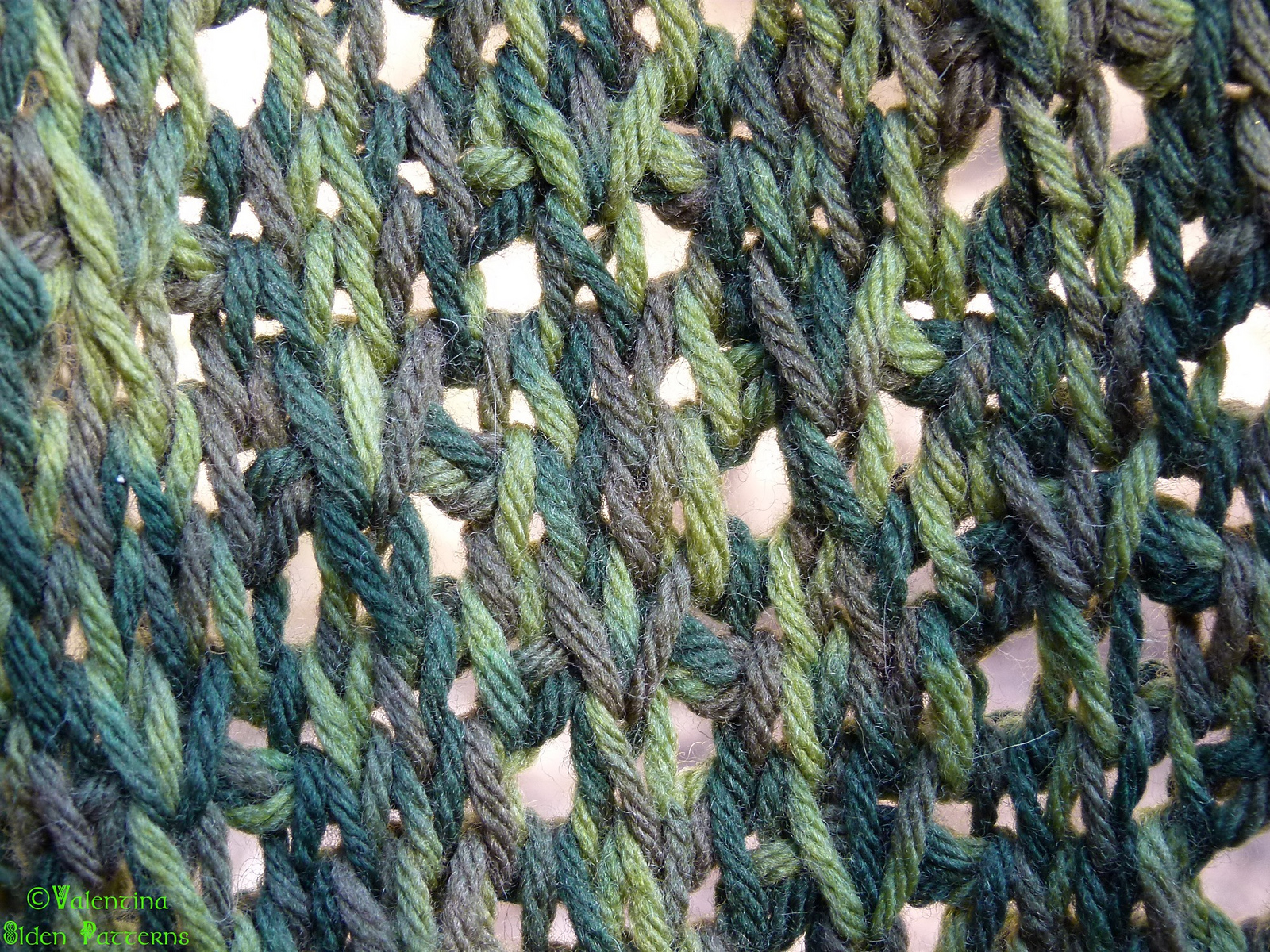 Foglioline Olden Patterns sciarpa punto maglia uncinetto tunisino