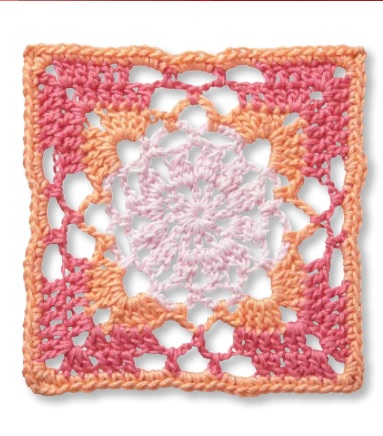 Moduli quadrati a uncinetto di Margaret Hubert