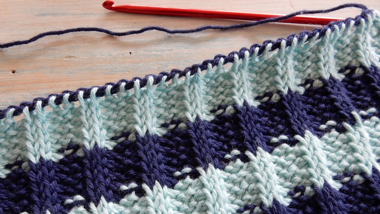 Tunisian Crochet Rib Stitch HappyBerry Crochet apprendimento e diffusione uncinetto tunisino