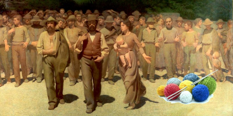 Elaborazione da Il Quarto stato di Pellizza da Volpedo
