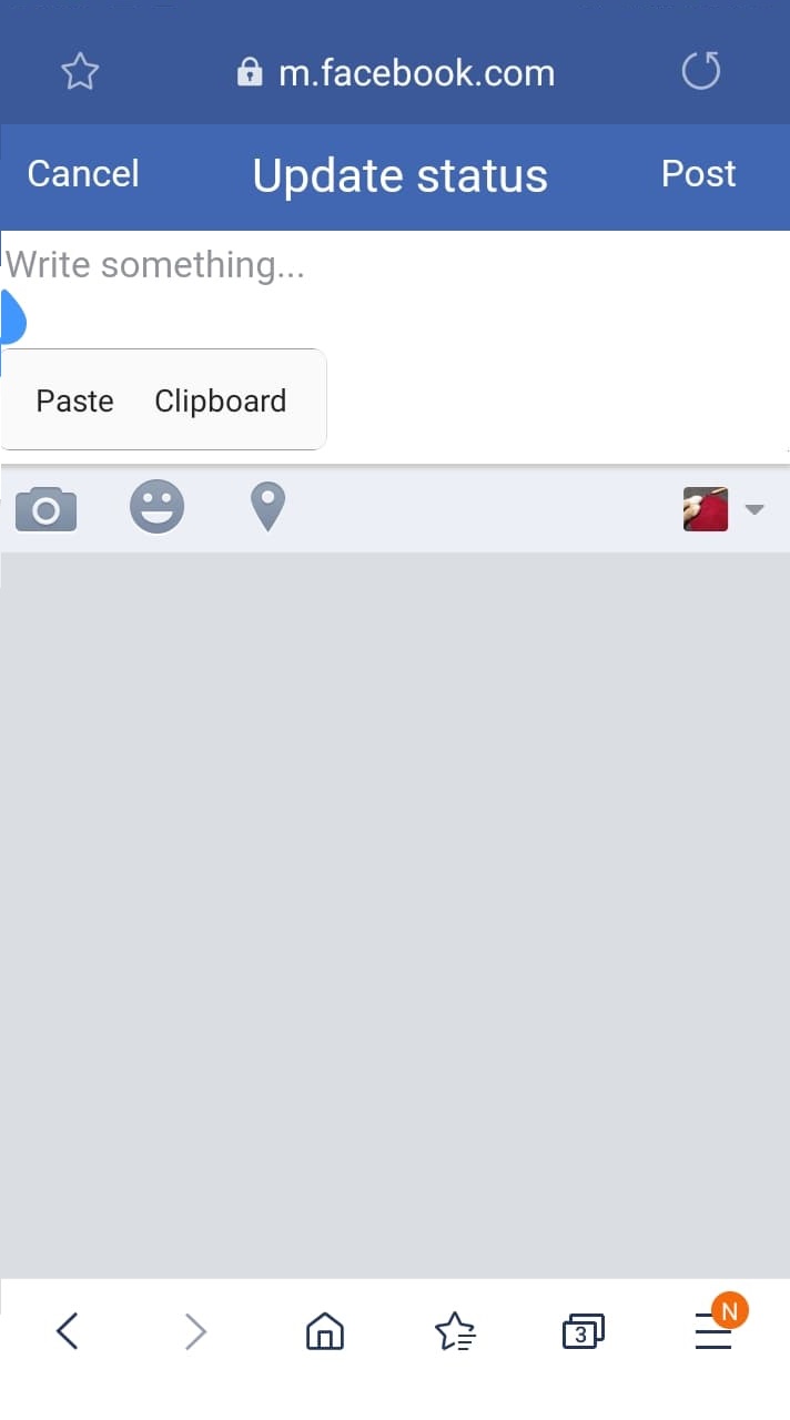 Incollare un link su FB