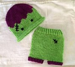 frankenstein day capello e pantaloncino a maglia