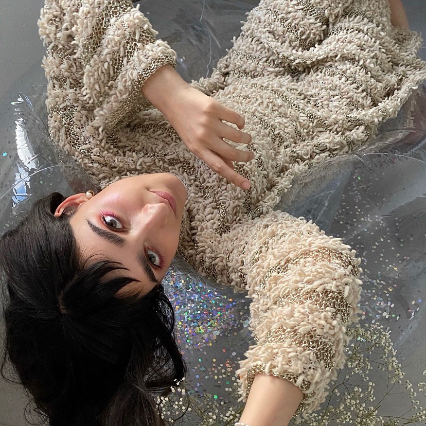 abito a maglia Loom Weawing