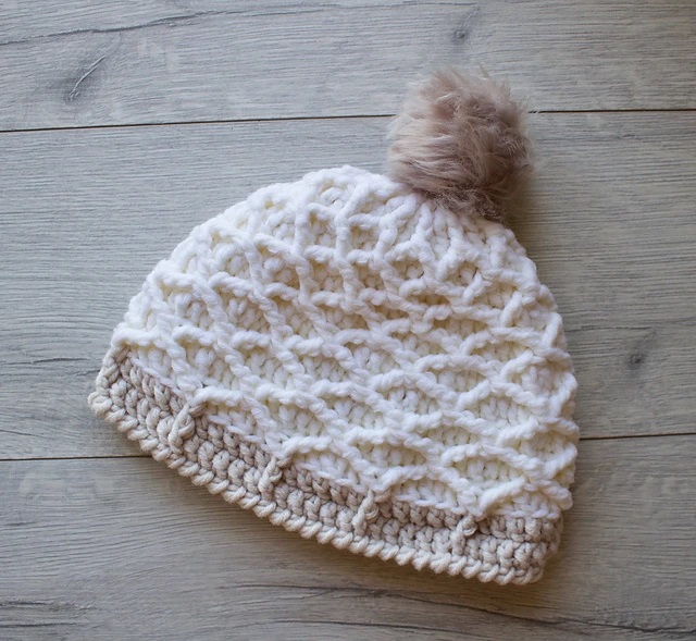 Berretto Diamond Beanie Hat di Jessica Venture