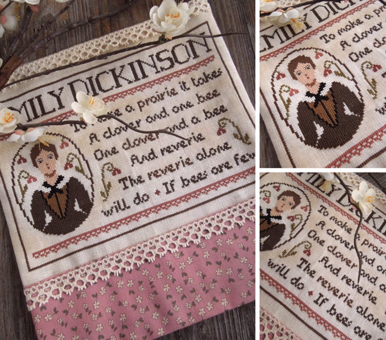 Emily Dickinson The Little Stitcher punto croce