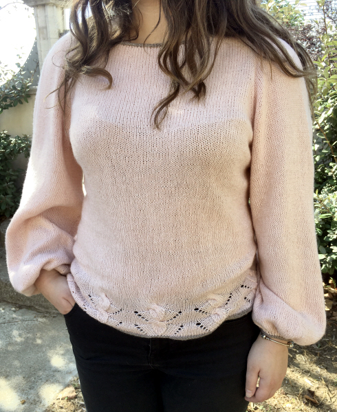 Maglione rosa con filato Borgo de' Pazzi