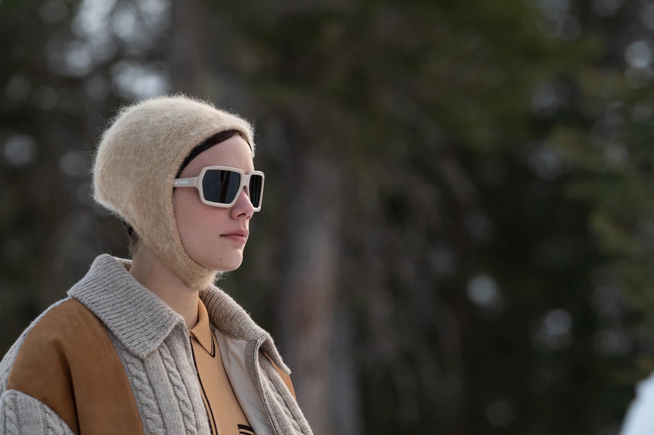 Cuffia a maglia rasata di Miu Miu