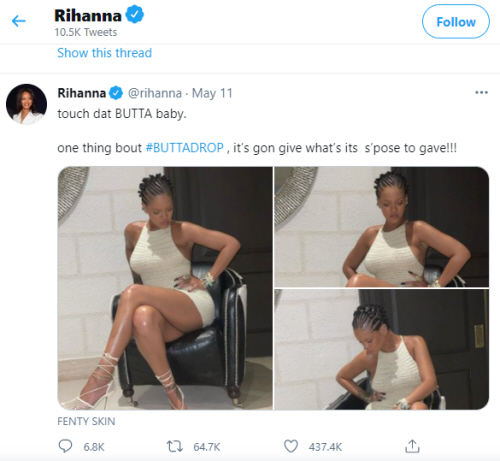 Rihanna su Twitter