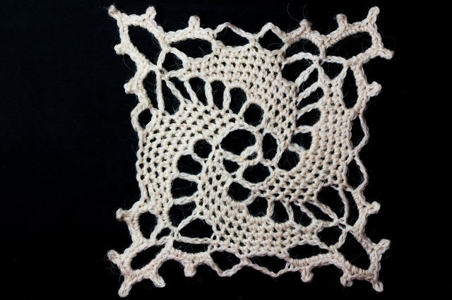 Modulo uncinetto vintage in tondo