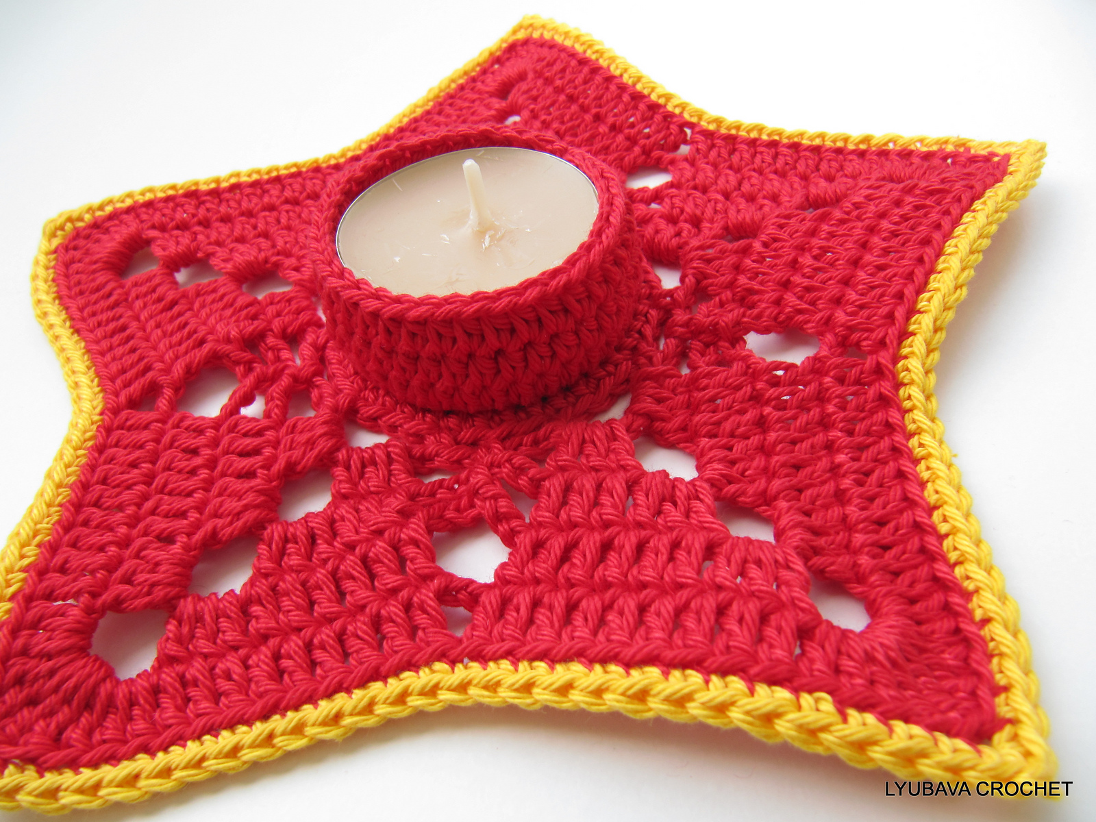 Candle Holder "Christmas Shining Star" di Lyubava portacandele