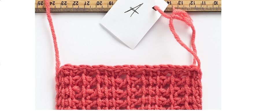 Campione a uncinetto tunisino