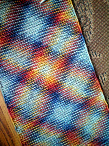 Sciarpa a legaccio con color pooling