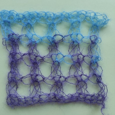 Campione di Kid mohair di Borgo de' Pazzi lavorato a punto peruviano