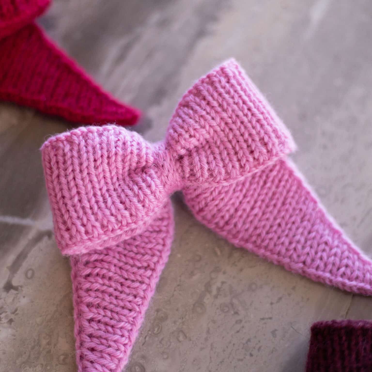 Fiocco a maglia realizzato da Originally Lovely