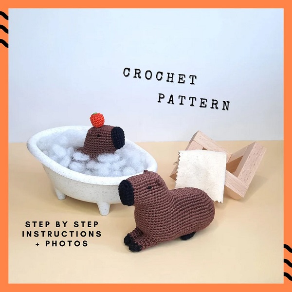 Amigurumi di capibara a uncinetto di Liudmyla Konkina