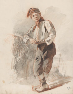 Giovane uomo con berretto di Anton Mauve