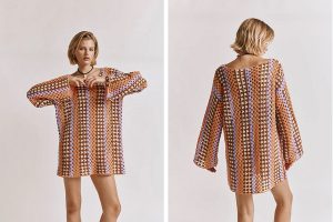 Abito a uncinetto del brand VRG GRL